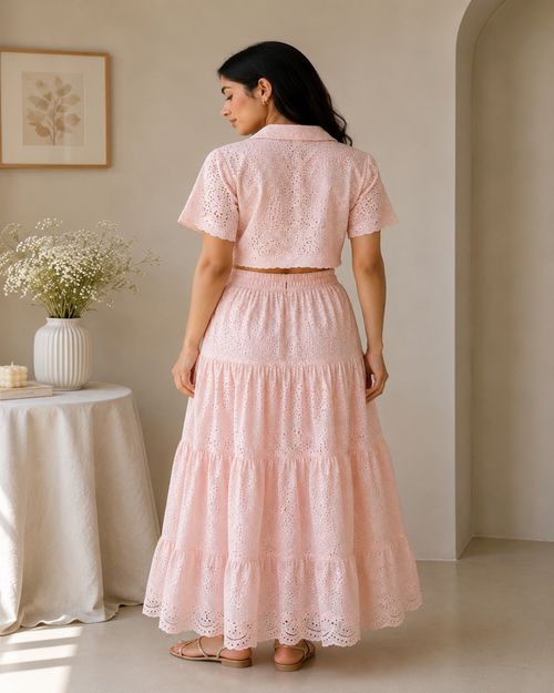 Broderie Pink Co-ord Set