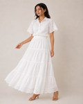 Broderie White Co-ord set