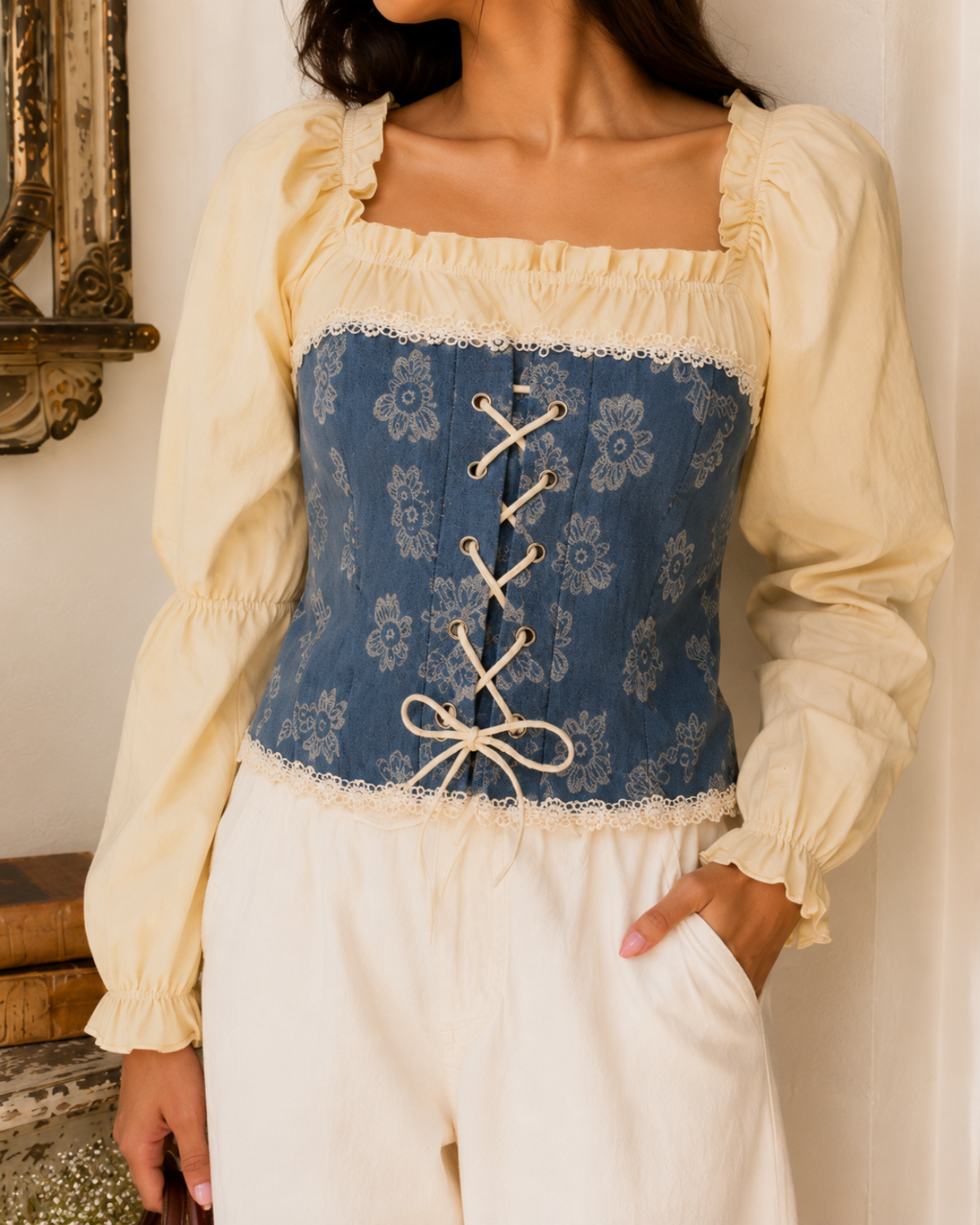 Vintage Lace Corset Top