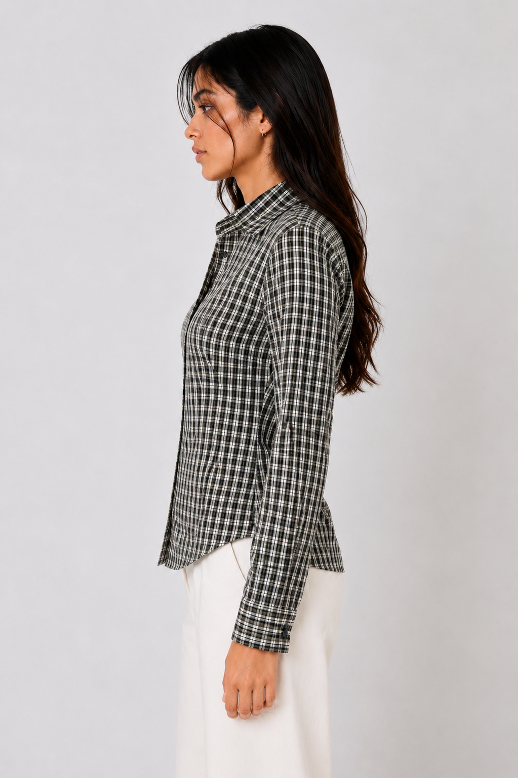 Gingham Tie-Up Shirt