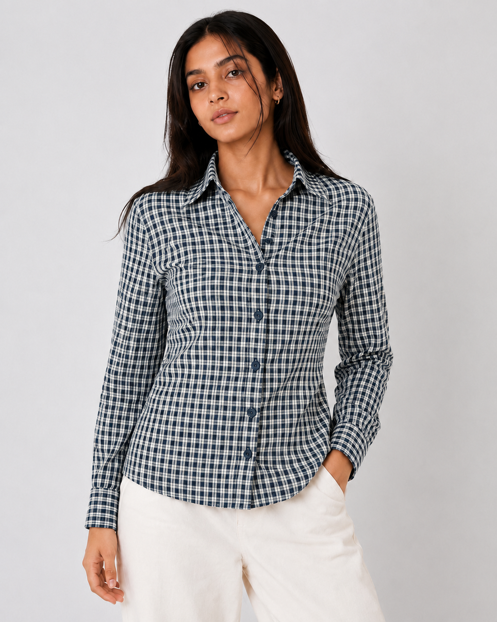 Gingham Tie-Up Shirt