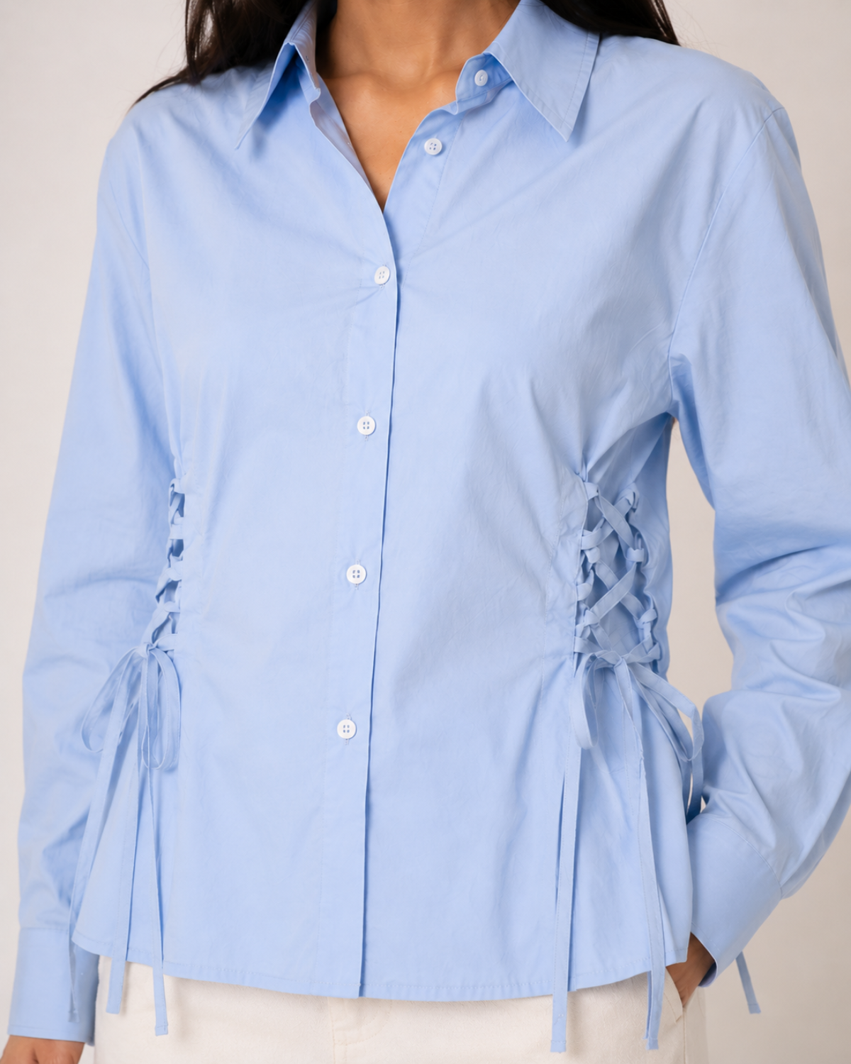 Side Lace Up Premium Shirt