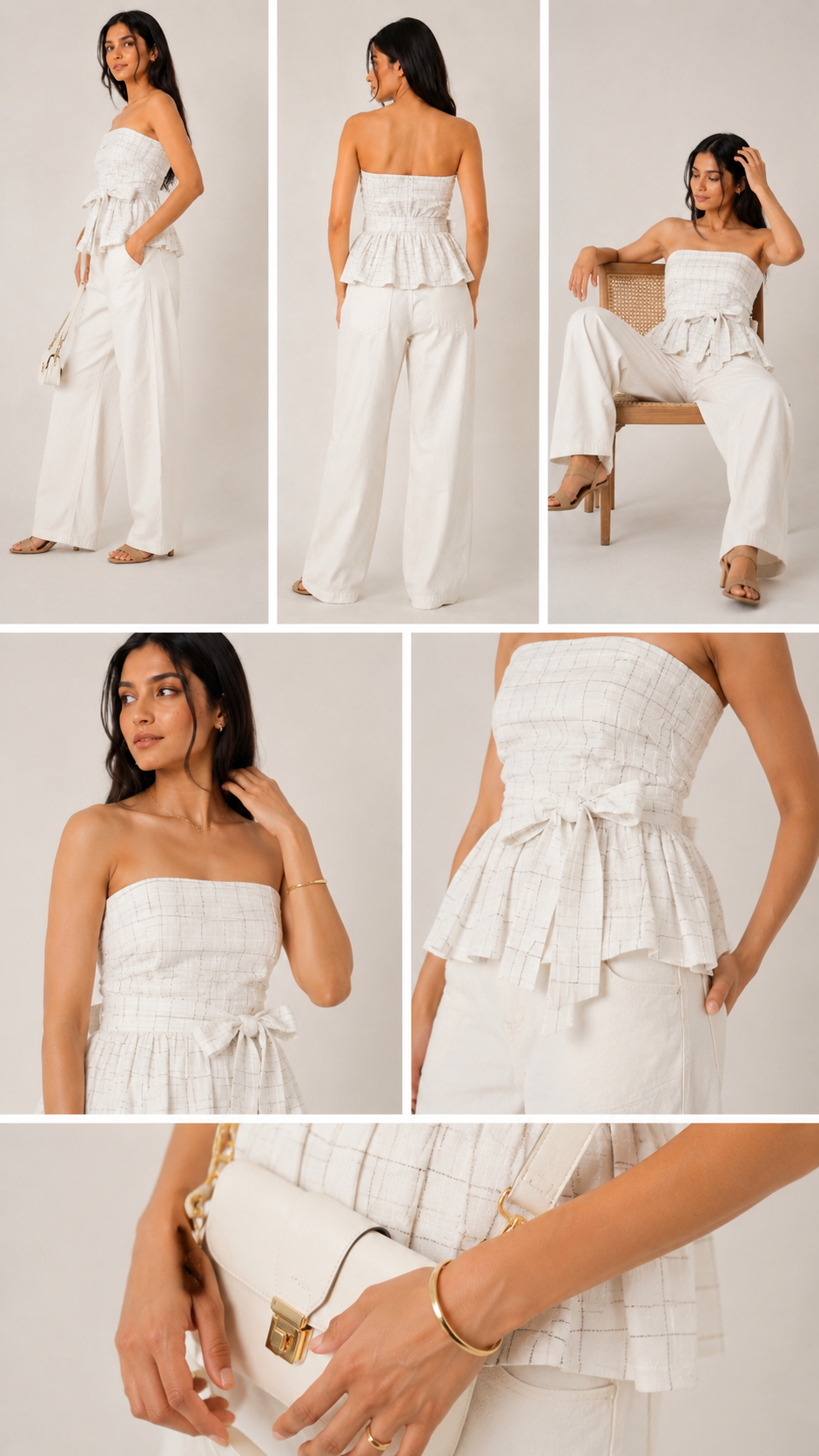 Strapless Peplum Top